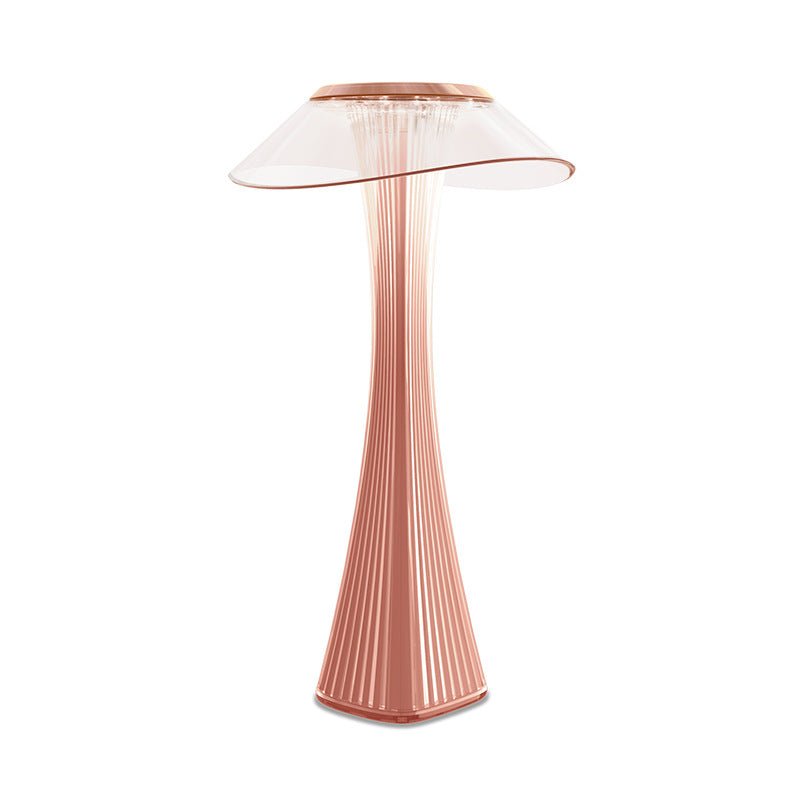 Table Lamp Amber Glass Look Acrylic Touch Control Dimmable Indoor