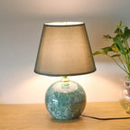 Table Lamp Ceramic White LED Compact Size AC Powered
