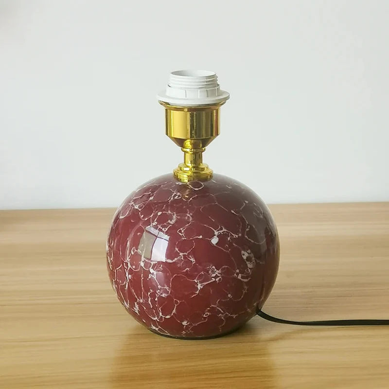 Table Lamp Ceramic White LED Compact Size AC Powered