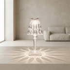 LED Table Lamp Rechargeable Cordless Diamond Design Ambient Light