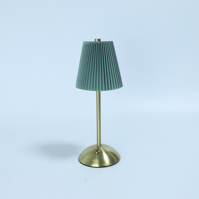 Table Lamp Rechargeable LED USB Powered Iron Fabric Shade 2W 200 Lumens Multiple Colors