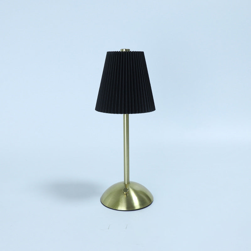 Table Lamp Rechargeable LED USB Powered Iron Fabric Shade 2W 200 Lumens Multiple Colors