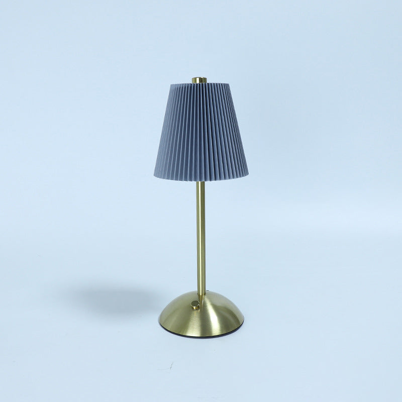 Table Lamp Rechargeable LED USB Powered Iron Fabric Shade 2W 200 Lumens Multiple Colors