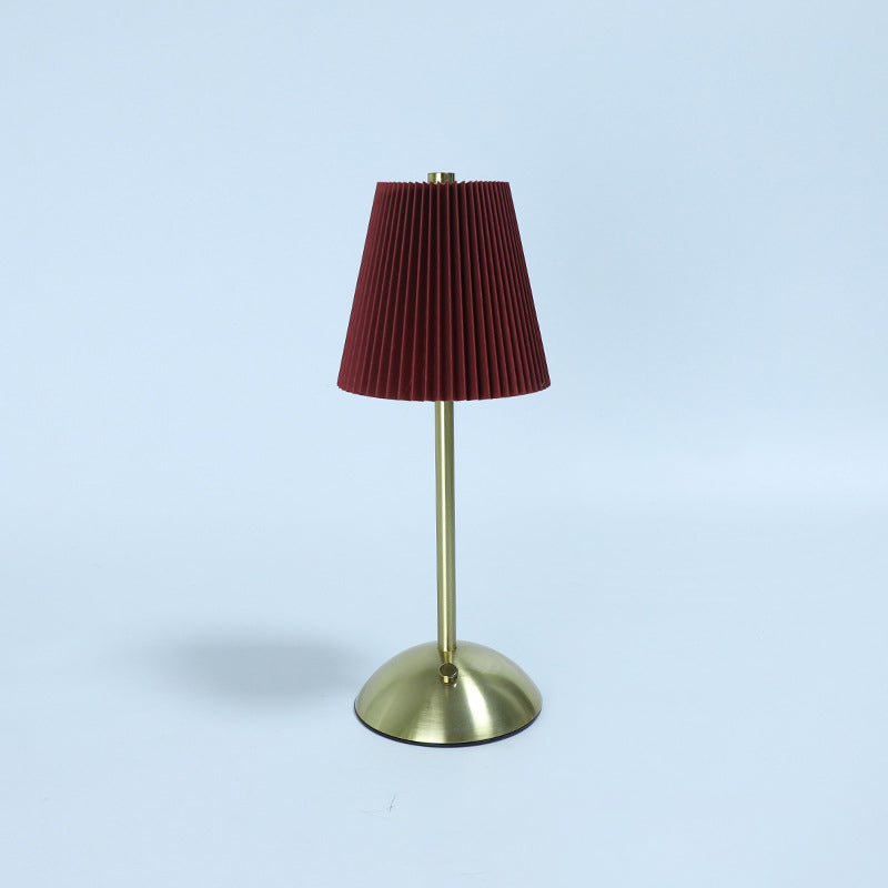 Table Lamp Rechargeable LED USB Powered Iron Fabric Shade 2W 200 Lumens Multiple Colors