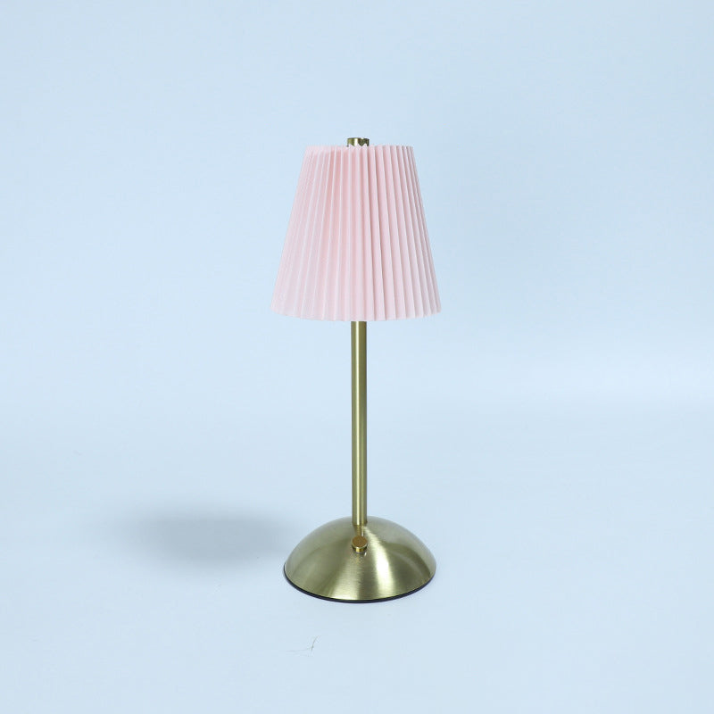 Table Lamp Rechargeable LED USB Powered Iron Fabric Shade 2W 200 Lumens Multiple Colors