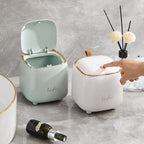 Table Waste Bin Compact Desktop Garbage Can with Lid