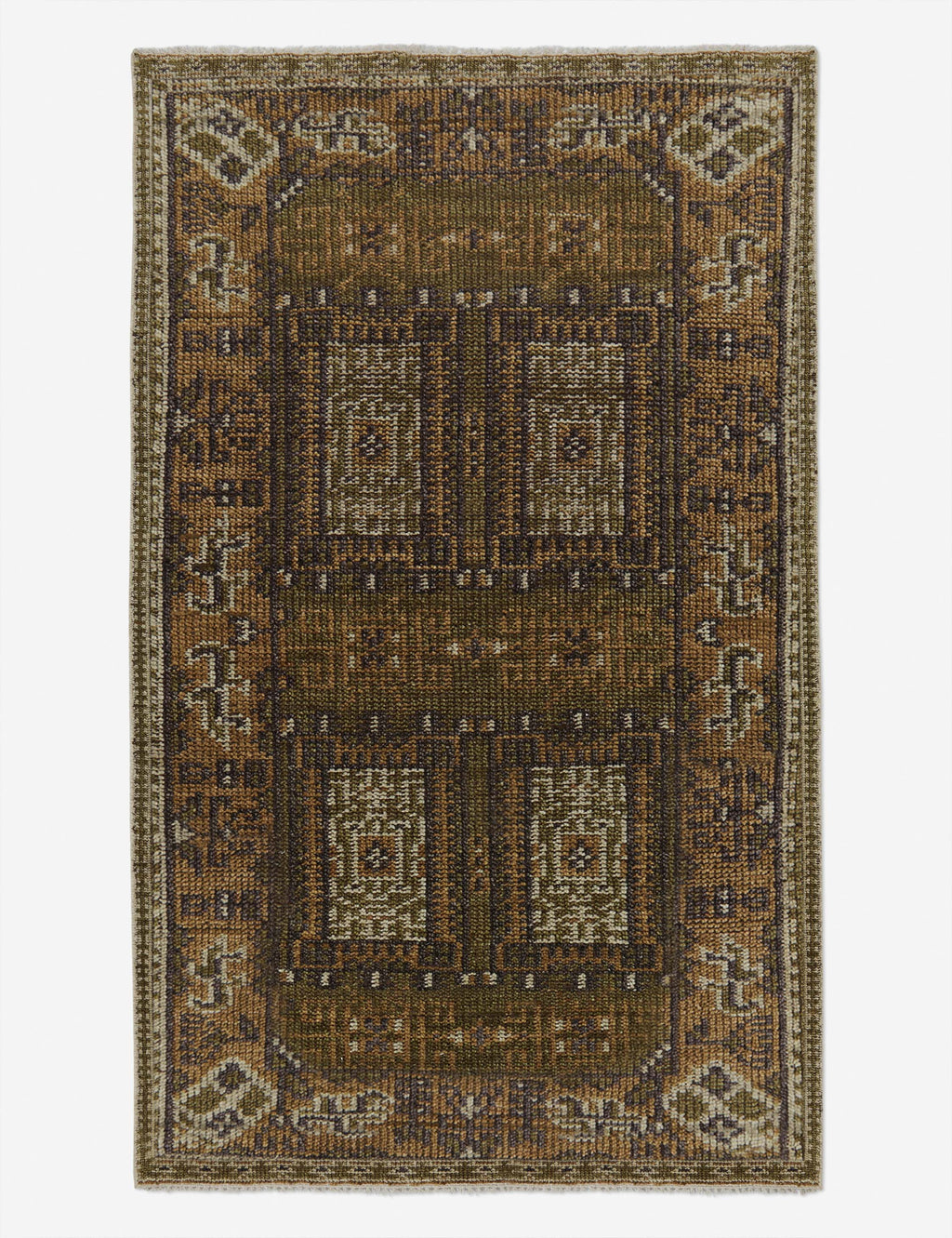 Talon Hand-Knotted Wool Rug | Traditional Motif, Low Pile