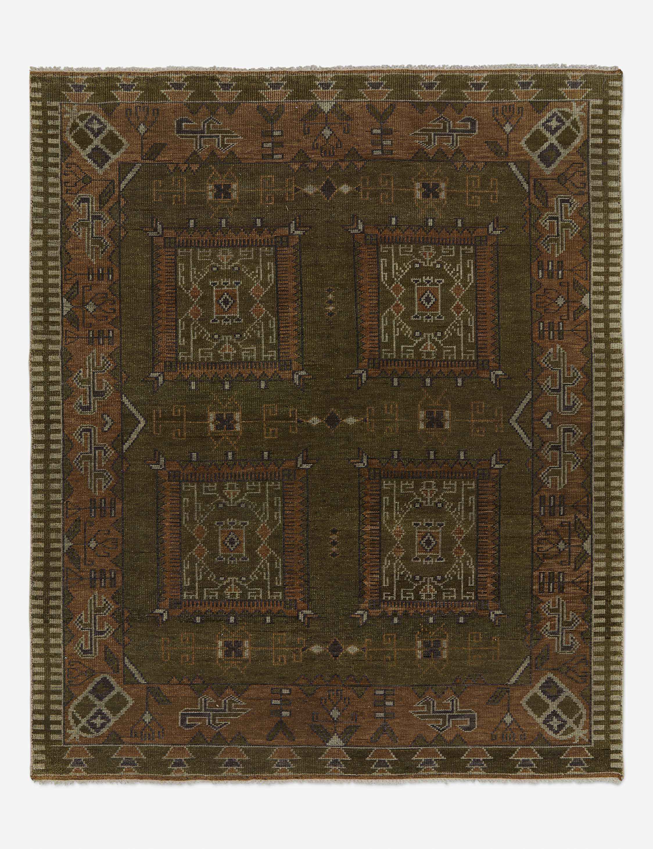Talon Hand-Knotted Wool Rug | Traditional Motif, Low Pile