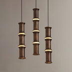 Alabaster Bamboo-Joint LED Pendant Light