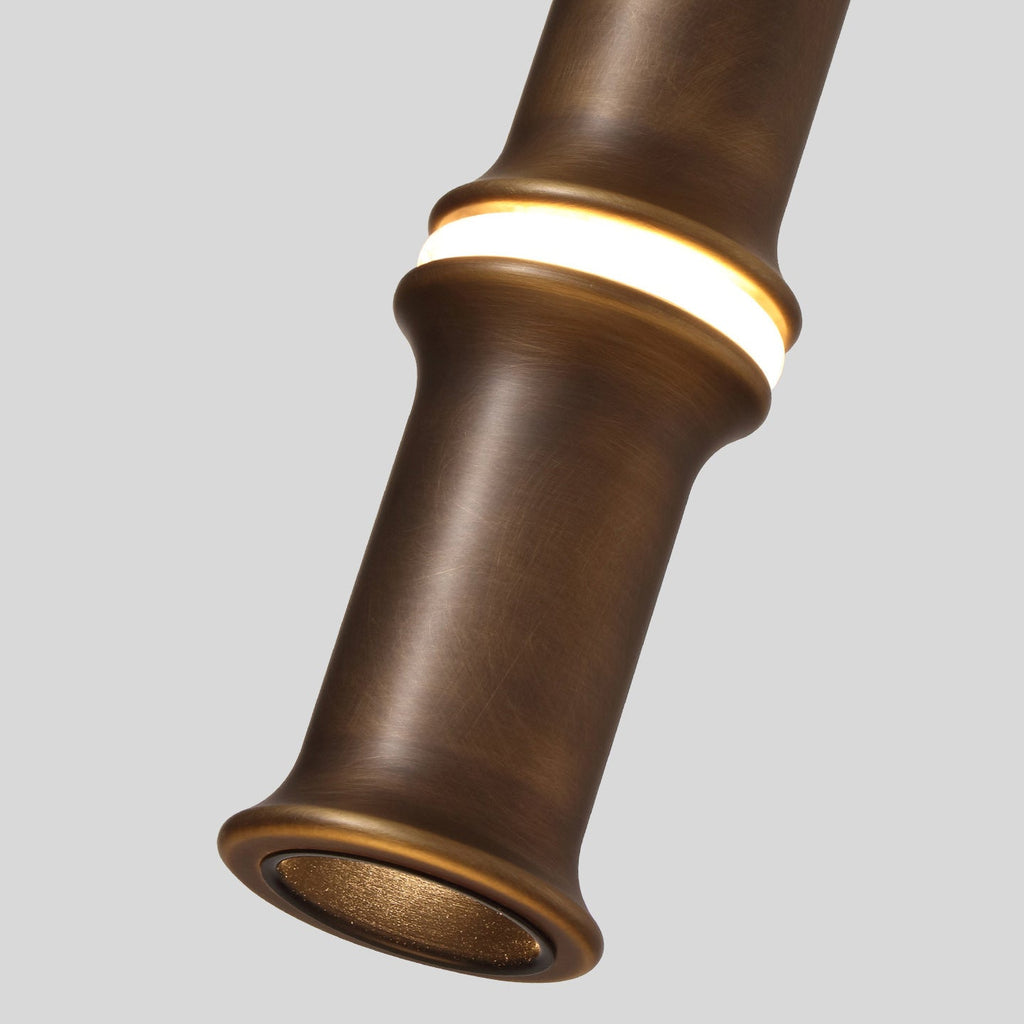 Alabaster Bamboo-Joint LED Pendant Light