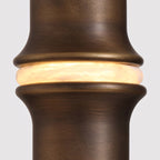 Alabaster Bamboo-Joint LED Pendant Light