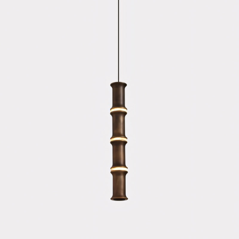 Alabaster Bamboo-Joint LED Pendant Light