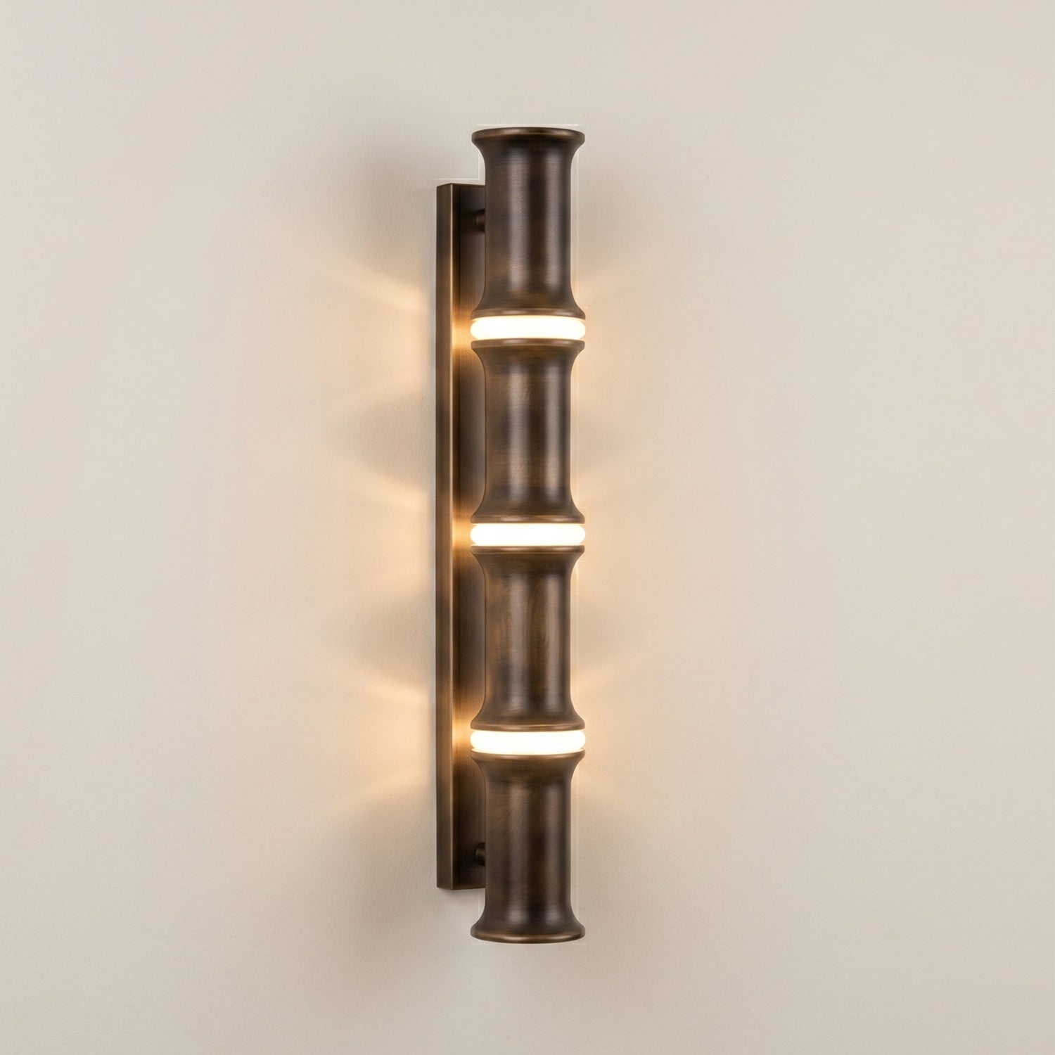 Alabaster Bamboo-Joint LED Wall Sconce