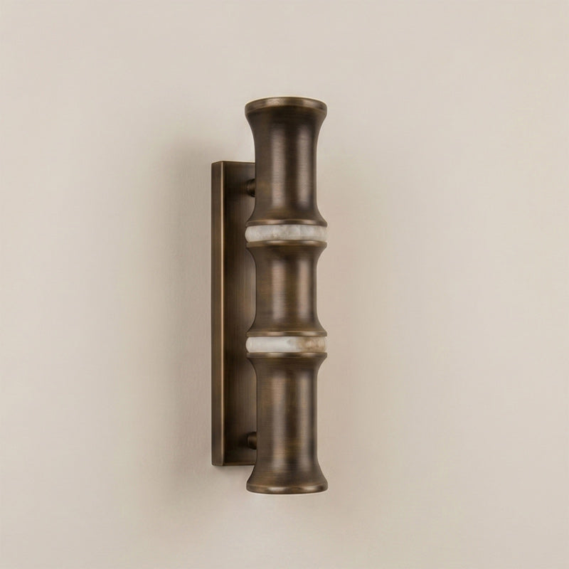 Alabaster Bamboo-Joint LED Wall Sconce