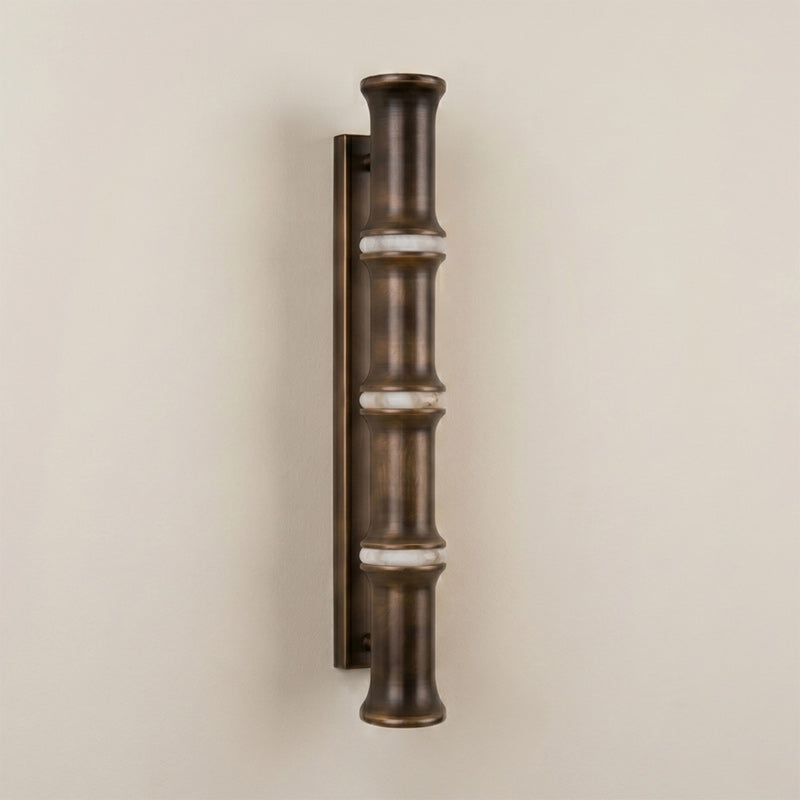 Alabaster Bamboo-Joint LED Wall Sconce