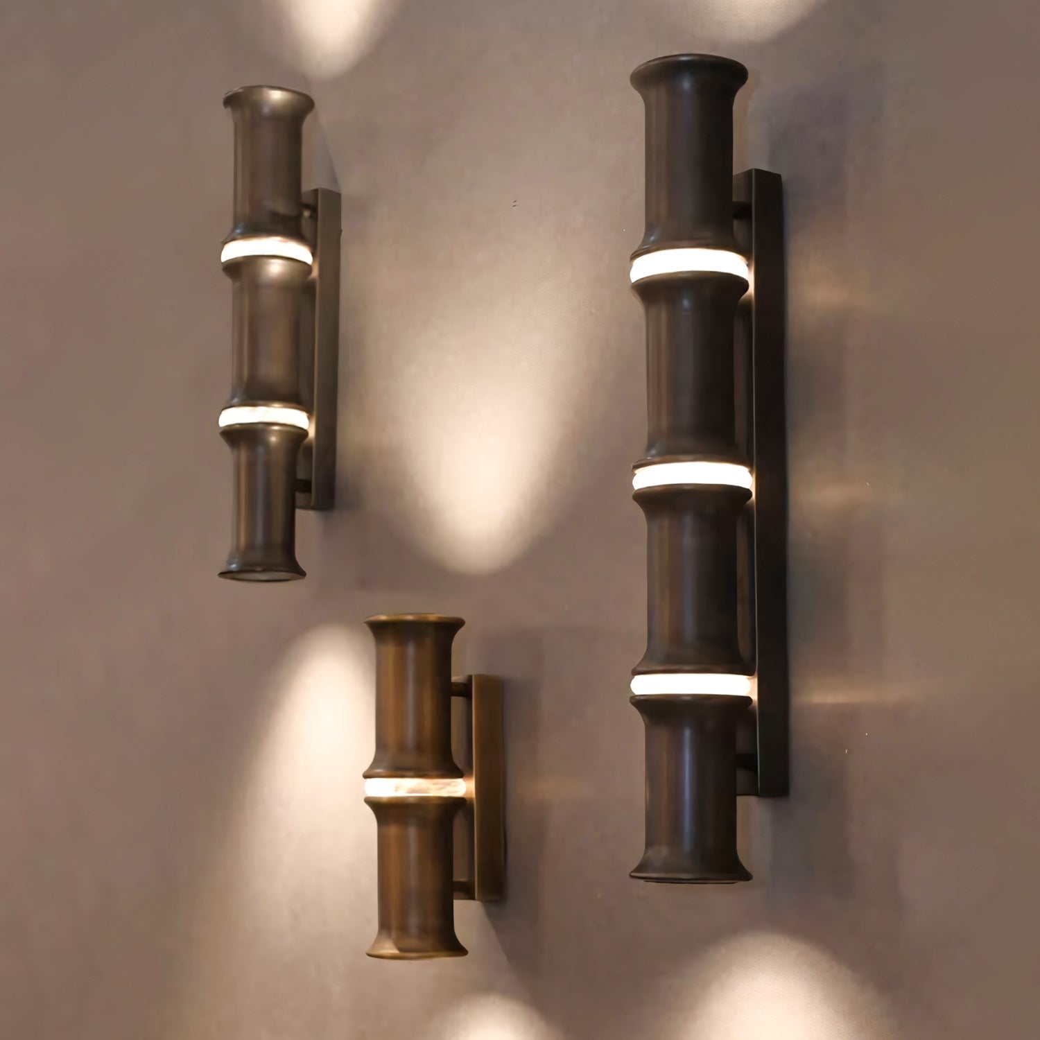 Alabaster Bamboo-Joint LED Wall Sconce