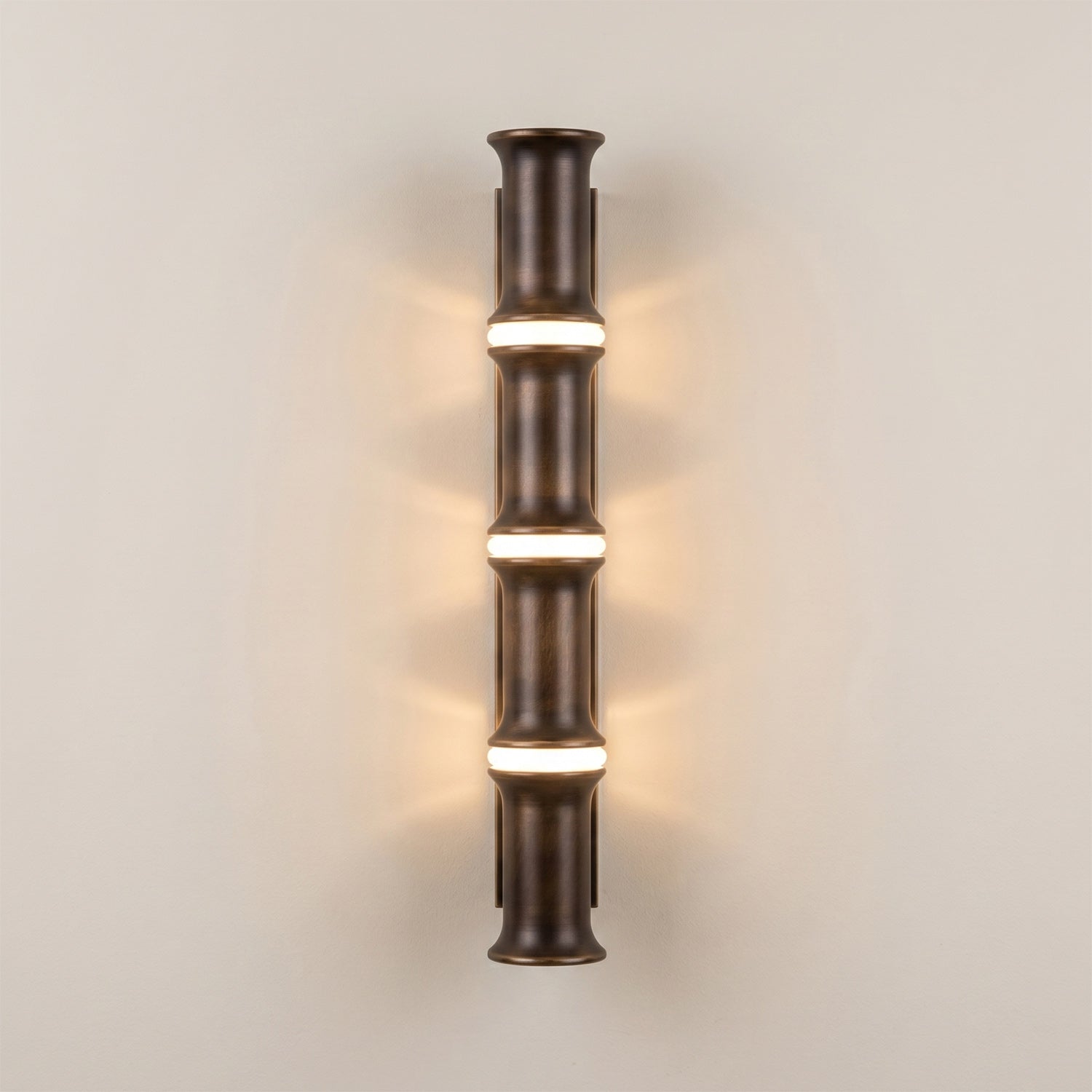 Alabaster Bamboo-Joint LED Wall Sconce