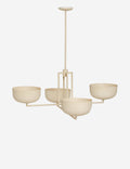 Talon Chandelier | Dome Shades, Angular Frame