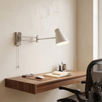 Adjustable Swing-Arm Wall Sconce, Polished Chrome