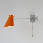 Adjustable Swing-Arm Wall Sconce, Polished Chrome
