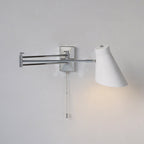 Adjustable Swing-Arm Wall Sconce, Polished Chrome