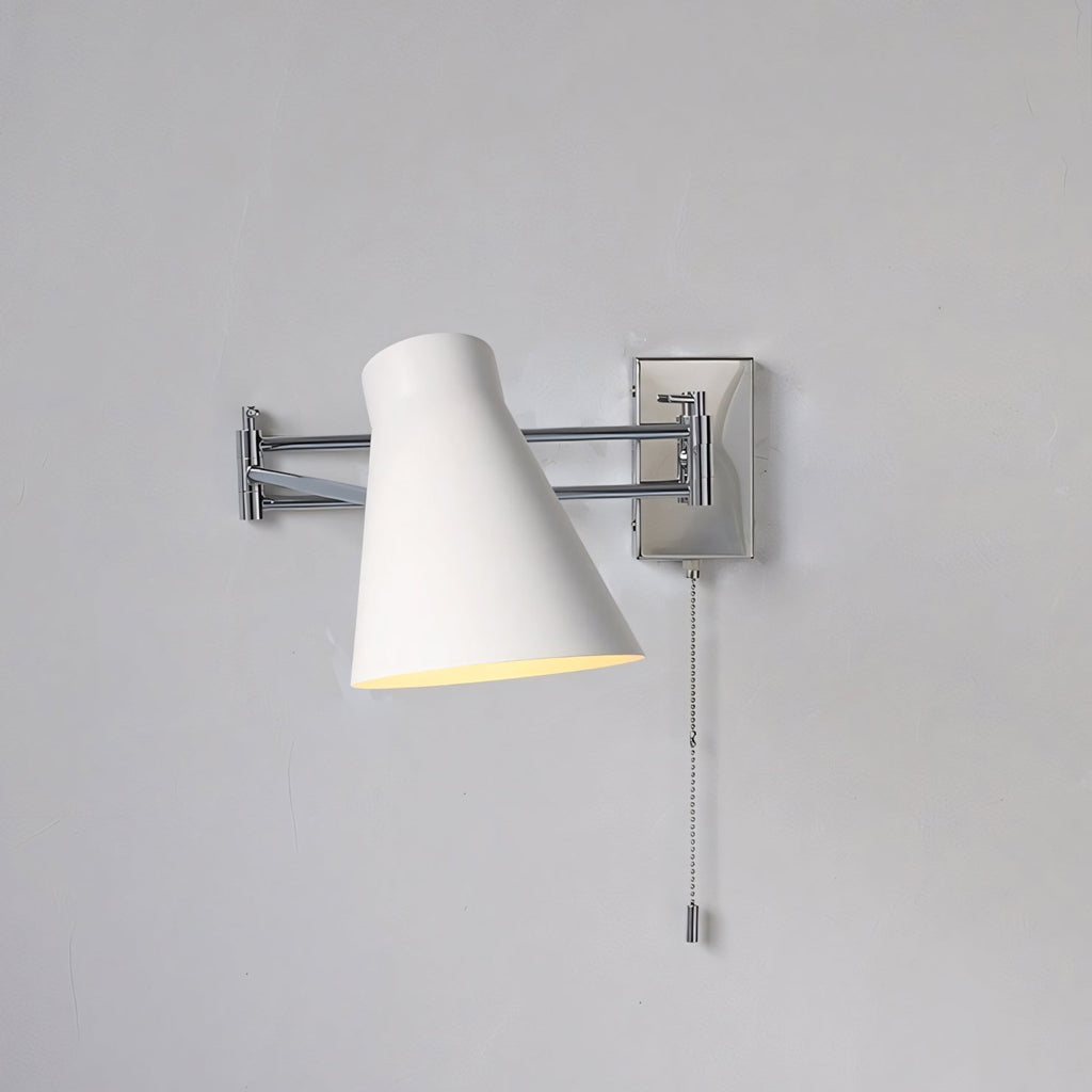 Adjustable Swing-Arm Wall Sconce, Polished Chrome