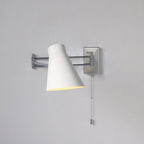 Adjustable Swing-Arm Wall Sconce, Polished Chrome