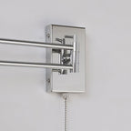 Adjustable Swing-Arm Wall Sconce, Polished Chrome