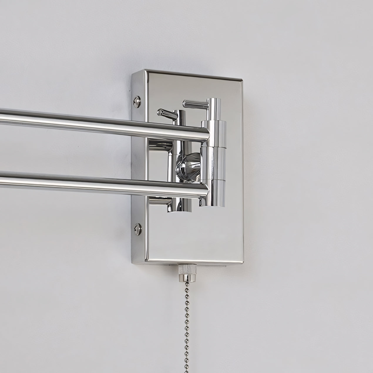 Adjustable Swing-Arm Wall Sconce, Polished Chrome