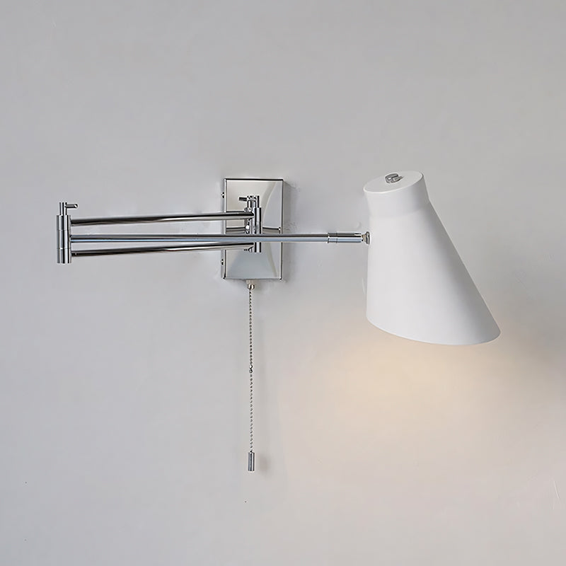 Adjustable Swing-Arm Wall Sconce, Polished Chrome