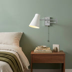 Adjustable Swing-Arm Wall Sconce, Polished Chrome