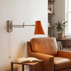 Adjustable Swing-Arm Wall Sconce, Polished Chrome