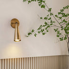 Adjustable Tapered Cone Swivel Wall Sconce, Brass