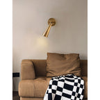 Adjustable Tapered Cone Swivel Wall Sconce, Brass