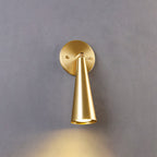 Adjustable Tapered Cone Swivel Wall Sconce, Brass