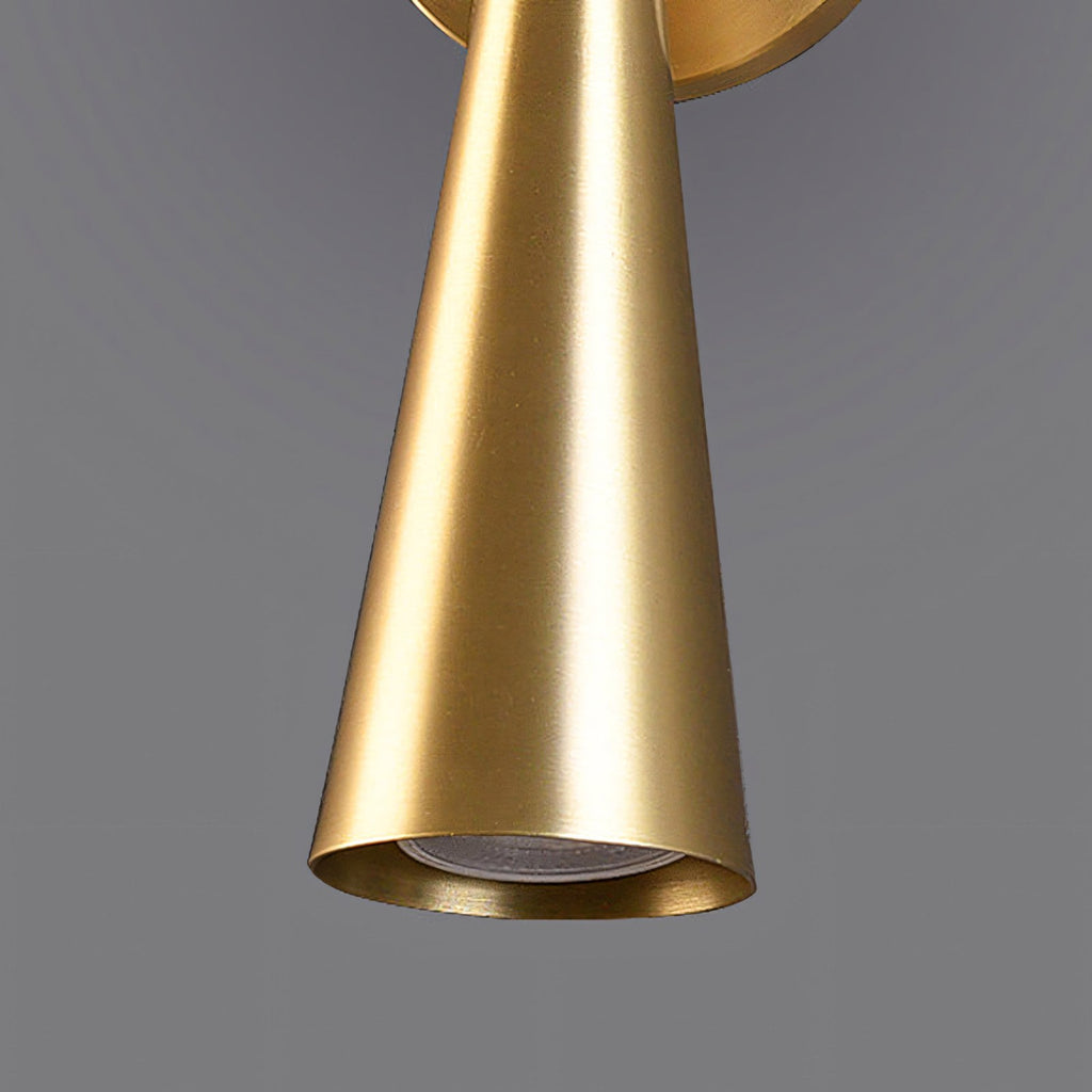 Adjustable Tapered Cone Swivel Wall Sconce, Brass