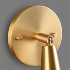 Adjustable Tapered Cone Swivel Wall Sconce, Brass