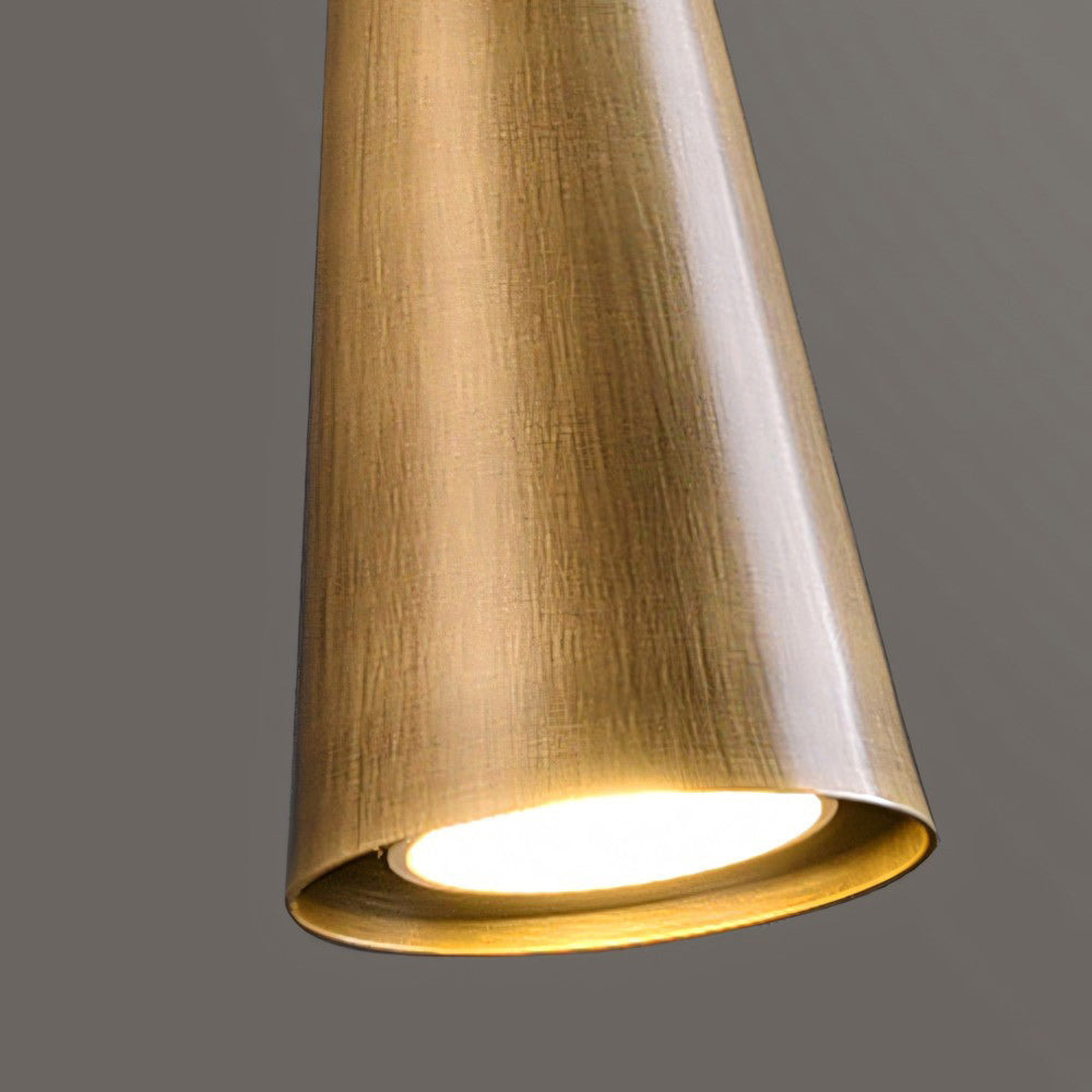 Adjustable Tapered Cone Swivel Wall Sconce, Brass
