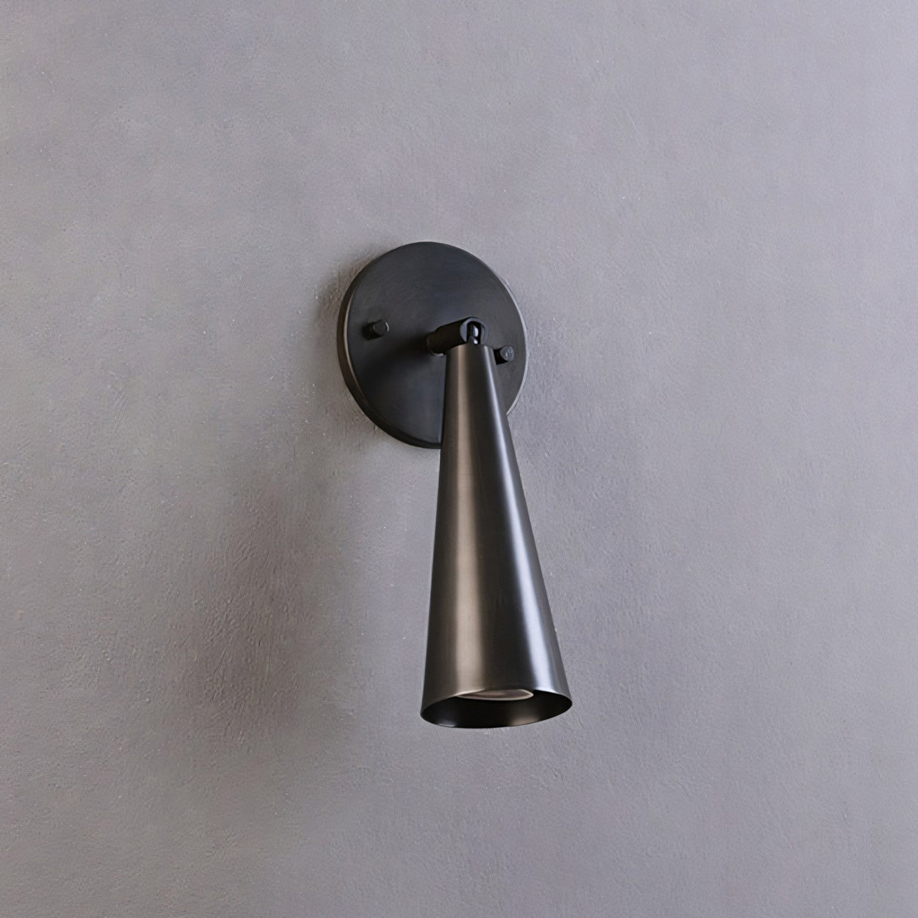 Adjustable Tapered Cone Swivel Wall Sconce, Brass