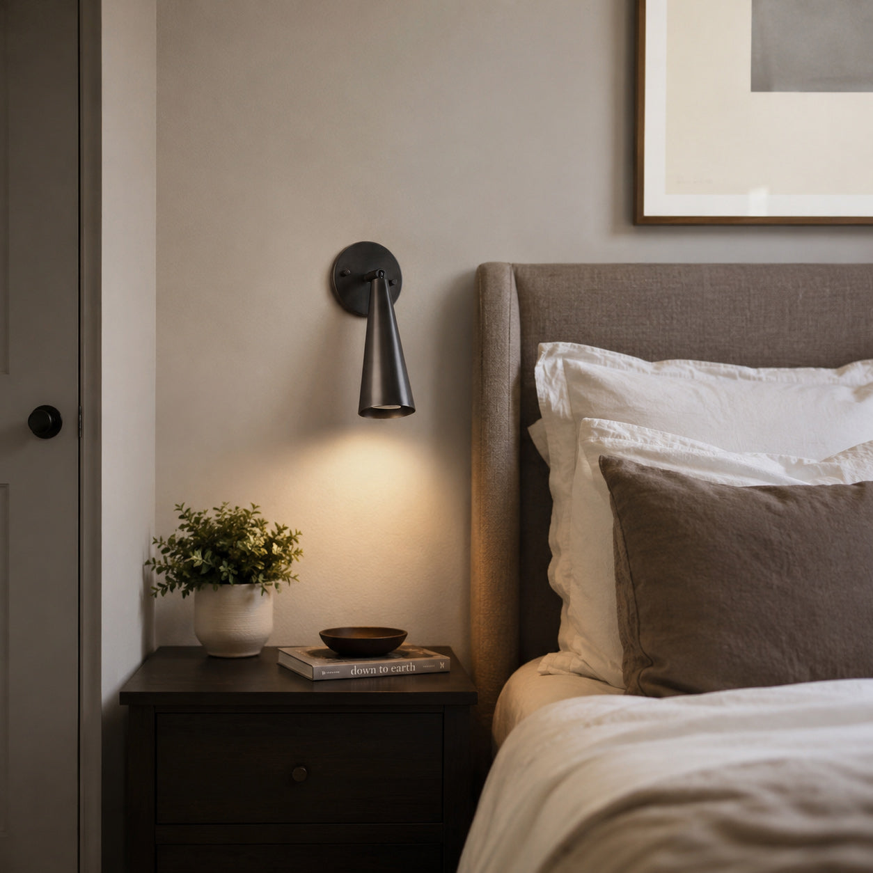 Adjustable Tapered Cone Swivel Wall Sconce, Brass