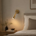 Adjustable Tapered Cone Swivel Wall Sconce, Brass