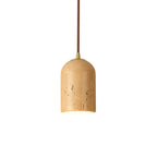 Natural Travertine Pendant Light, Wabi-Sabi Style