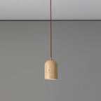 Natural Travertine Pendant Light, Wabi-Sabi Style
