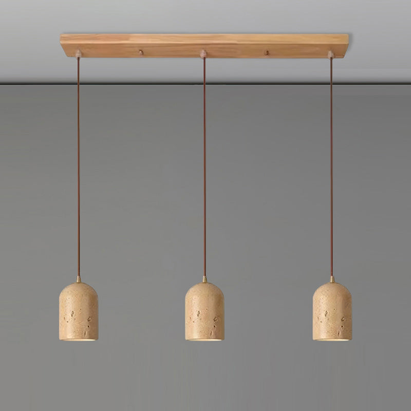 Natural Travertine Pendant Light, Wabi-Sabi Style