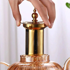Glass Teapot Borosilicate 1L with Removable Stainless Steel Infuser Transparent Body