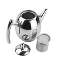 Teapot Stainless Steel 1.5L Built In Infuser Brushed Silver, Effortless Brewing