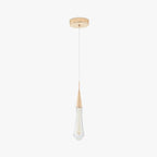 Glass Teardrop Pendant Light, LED Included, Hardwired, IP20 Rated