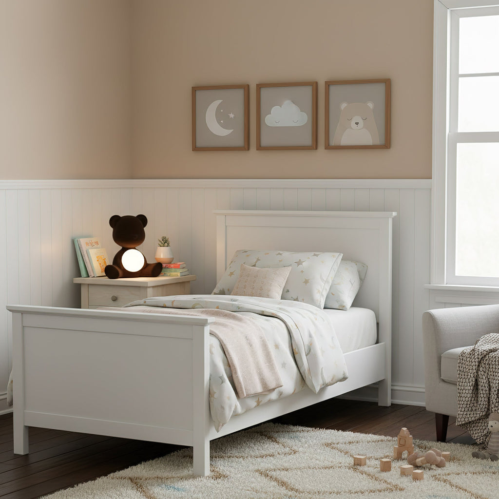 Glowing Teddy Bear Table Lamp, Velvety Accent Light