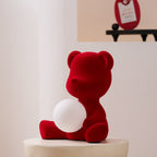 Glowing Teddy Bear Table Lamp, Velvety Accent Light