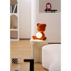 Glowing Teddy Bear Table Lamp, Velvety Accent Light